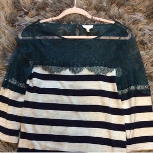 Anthropologie deletta lace top